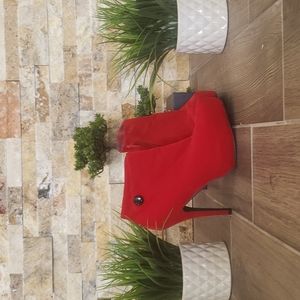 Women's Red Ankle Boots